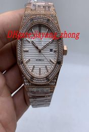 Reloj de diseño todos los hombres de diamantes de hielo 039S Reloj de lujo automático 316 acero inoxidable Men039 S Reloj mecánico 41 mm6597064