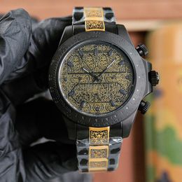 Дизайнерские часы Автоматические механические часы с резьбой в стиле ретро 40 мм Сапфировые наручные часы Montre de Luxe