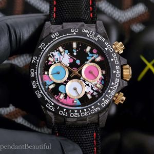 Designerhorloge Automatische mechanische horloges 40 mm saffierkoolstofvezelhorloges Montre De Luxe
