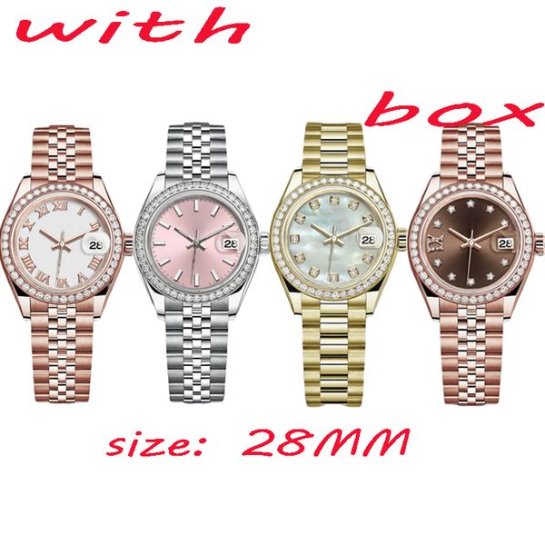 Reloj de diseñador Reloj de diamantes Reloj de mujer Reloj de lujo Reloj de moda Reloj de marca famosa de 28 mm Acero inoxidable 904L Reloj jason 007 Reloj de mujer Reloj helado Reloj breit