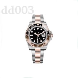 Reloj de diseño para mujeres relojes para hombres mecánicos casuales 904L acero inoxidable Montre Homme 116710 negro 40 mm GMT Relojes luminosos Regalos SB021 C23