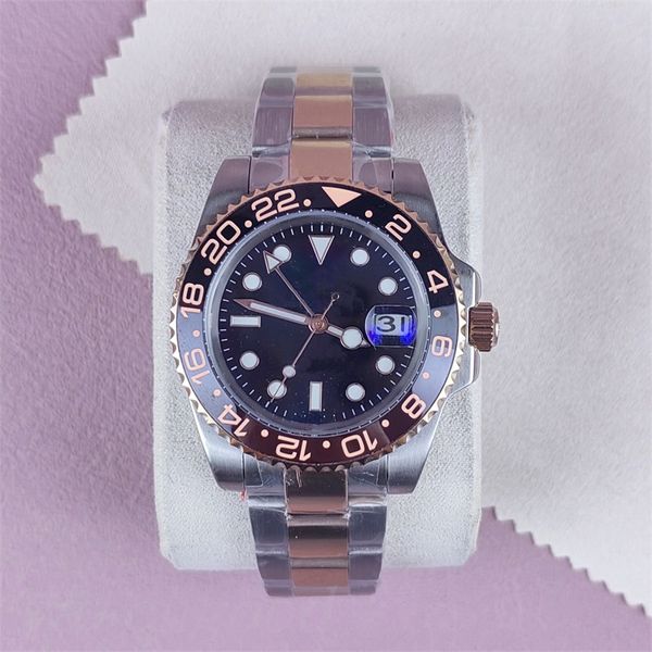 Reloj de diseñador GMT Sub para hombre AAA Reloj automático Verde Negro Azul Luminoso Cristal de zafiro Buceo Relojes de lujo impermeables para hombre Alta calidad dh02