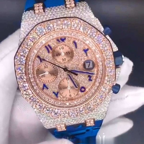 Designer Watch High Quality Custom pour les hommes Iced Out Lab Labor Growd Watch Hip Hop Diamond Bijoux Nouveaux modèles