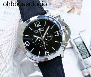 Designer Watch Light Luxe Panerass Men's Automatische mechanische horloge Marina Leather Riem Tourbillon Hollow Movement Business 8T05 Watch