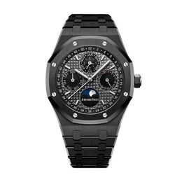 Designer Watch Luxury Automatic Mechanical Watches Series Perpetual Calendar Black Ceramic Mens 26579ce Movement Mouvement