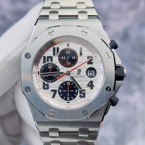 Designer Watch Luxe automatische mechanische horloges 26170st Panda Disc Steel Band Chronograph Male Movement polshorloge