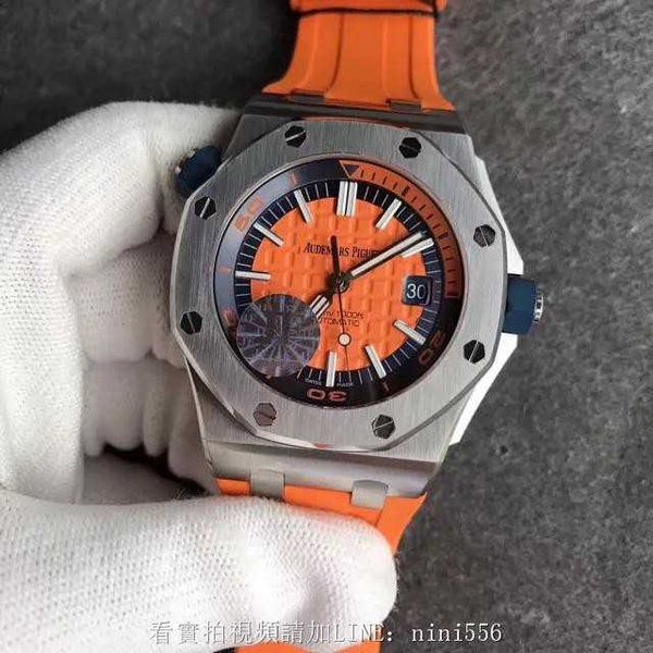 Designer Watch Luxury Automatic Mechanical Watches International St Series 15710 Orange Disc Diving Chain Machine Core Men 3120 42 mm Mouvement