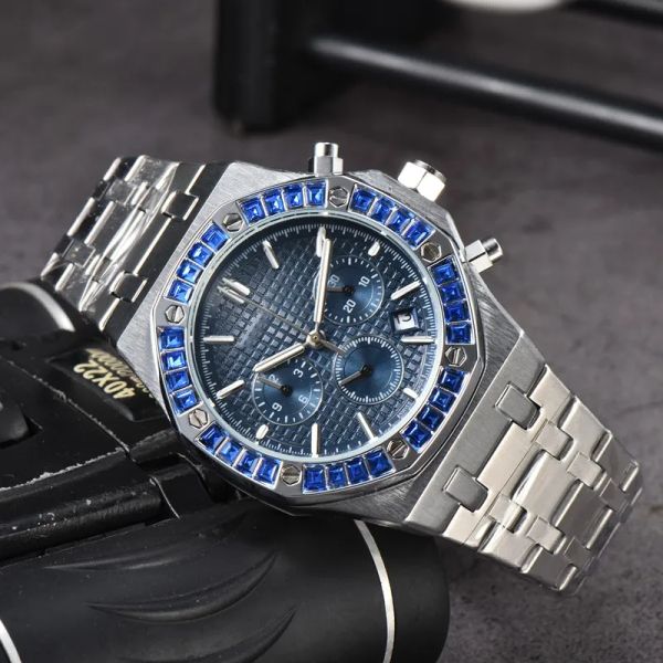 Reloj de diseñador Relojes para hombres y mujeres Relojes de pulsera Royaloak Movimiento de cuarzo de alta calidad Reloj moderno Reloj deportivo con diamantes Pulsera con cronógrafo