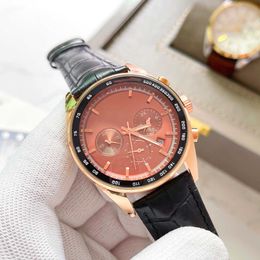 Designer horloge heren automatisch mechanisch horloge 42 mm lederen band saffier polshorloges luxe cadeau polshorloge