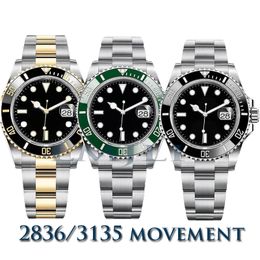 Reloj de diseñador para hombre reloj mecánico automático reloj de lujo 2836/3135 41 mm anillo de cerámica zafiro súper luminoso deportes de natación pulsera de pulsera