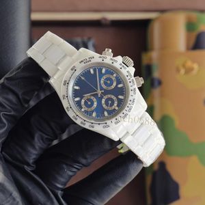 Designer Watch Mens Watch Designer Watch Quartz de haute qualité montre Luxury White Ceramic Band Luminous Sapphire imperméable Watch Montre Luxe Watch Ceramics Watch
