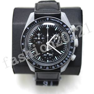 Designer horloge herenhorloge moonswatch Neptunus voor vrouw beweging jupiter horloge missie naar de maan 42mm luxe nylon horlogeband Plan265m
