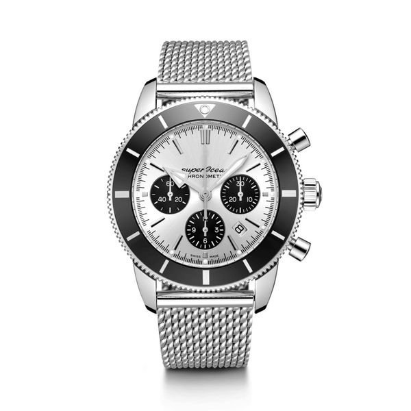 reloj de diseño reloj para hombre de lujo Superocean Heritage 42 44 46 mm B20 Cinturón de acero Movimiento de cuarzo de trabajo completo Muñeco de calidad de trabajo
