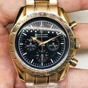 Designer Watch Reloj montres AAA Auto mécanique montre Oujia Haima Six aiguille Rose Gold Black Face entièrement automatique Watch mécanique