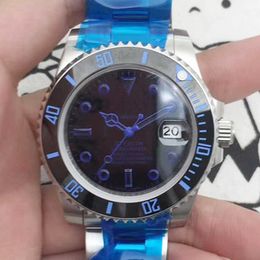 Designer Watch Reloj montres AAA Mécanique montre laojia Black Face Blue Ding Water Ghost Full Automatic Mechanical Watch Mens Watch QS06