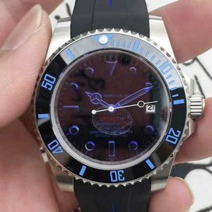 Designer Watch Reloj kijkt aaa mechanisch horloge laojia black face blauw lijm water spook volledig automatisch mechanisch horloge heren kijken qs07