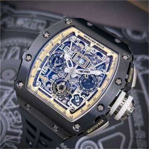 Montre de créateur RichareMill Tourbillon Enroulement automatique Édition limitée Chronographe avec Y Montre-bracelet mécanique automatique Tourbillon Montre suisse RM1103 1CIN