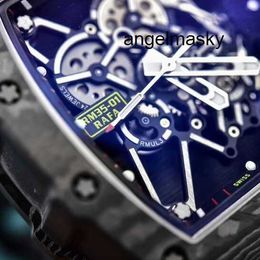 Дизайнерские часы RM Наручные часы RMWatch Наручные часы RM35-01 Серия RM3501 Polo Ограниченное количество Турбийон Полный полый 44,50*49,94 мм