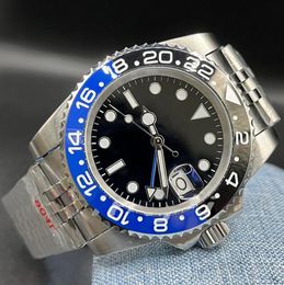 Designer horloge roestvrij zwart blauw Batman keramische bezel luxe heren mechanisch automatisch uurwerk zelfopwindende herenhorloges polshorloges