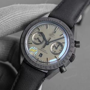 Designer Watch Ultraman Series Dark Face Chronograph 9300 Automatische bewegingswacht 17,2 mm Carbon Black kalender Waterdichte 50 meter saffierspiegel