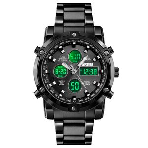 designer horlogehorloges Time beauty multifunctioneel elektronisch stalen band dubbele beweging mannelijke pols grote wijzerplaat waterdicht elektronisch horloge
