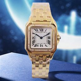 montre de designer montres femmes réservoir style vintage reloj classique lunette carrée luxe unisexe délicat femmes réservoir d'or aaa montre orologio dame