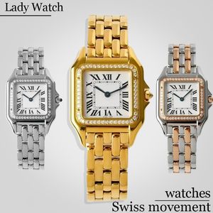 Designer Watch Women Designer Women kijken Zwitserse beweging horloges polshorloges diamant bezel 22 of 27 mm mm mode Gold Watchstrap roestvrijstalen luxurys horloges