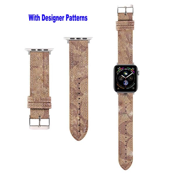 Correas de reloj de diseñador para Apple Watch Band 45 mm 44 mm 42 mm 41 mm 40 mm 38 mm Lujo Retro Elegante PU Cuero Hypebeast Correa de muñeca iWatch SE iWatch Series 7 6 5 4 3 2 1