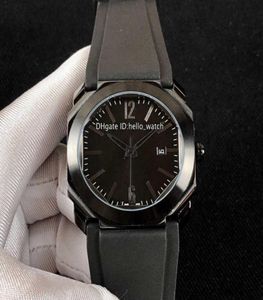 Designer Watches 41 mm octo PVD All Black Steel Case 102737 BGO41BBSVDN Black Dial Automatic Mens Watch STRAP HAUTE QUALITÉ 5867587