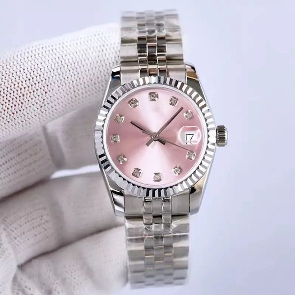 Designer montres diamant datejust dames montre bracelet en acier inoxydable entièrement automatique montre de luxe étanche rose bleu 126333 montre de luxe 31mm 28mm SB030 Q2