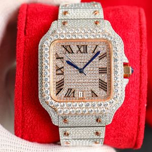 Designer horloges diamant horloge automatische mechanische beweging waterdichte heren armband saffier zakelijke roestvrij staal 40 mm polshorloge montre de luxe