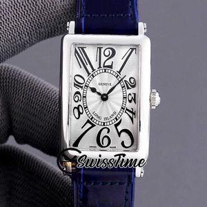 Ontwerper Horloges Fashion Long Island Dames Collectie 952 QZ Silver Dial Swiss Quartz Renata Batterij Womens Watch Steel Case Blue Lederen Korting