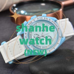 Designer horloges Fashion Planet Moon horloges heren top luxe merk waterdichte sport polshorloge chronograph lederen kwarts klokrelogio masculino aa7x nt2k