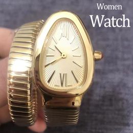 Designer horloges voor vrouwen Womans kijkt polshorloges Sport Watch Snake Watch 20mm Quartz Movement horloges roestvrijstalen zilveren Watchstrap -horloges