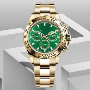 designer horloges luxe horloge heren roestvrij staal drie-oog wijzerplaat staal vintage panda-stijl mode zakelijk waterdicht lichtgevend luxe geavanceerd smaragd horloge