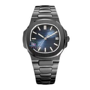 Designer Watches Man All Black Color 5711 Mens Watch Hoge kwaliteit 904L Steel Riem Luxe horloges Man Automatische beweging 42 mm Montre de Luxe PP U1