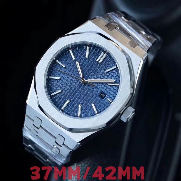 Diseñador Relojes Hombres 42 mm 37 mm Women Automatic Skeleton Watch Classic 15400st 15450st Audemar Dail Mechanical Waterproof Uhren Orologio Di Lusso Montre de Luxe