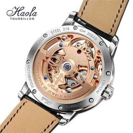 Montres de créateurs hommes montres mécaniques poignet pour mouvement automatique squelette Tourbillon Double ressort TourbillonWristwat LY