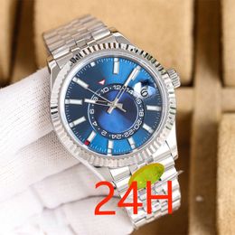 Montres de créateurs Montre pour hommes Montre de luxe de haute qualité Montre de machines automatique Top 24H SKY Dweller Verre saphir 904L Montre de mouvement étanche en acier inoxydable