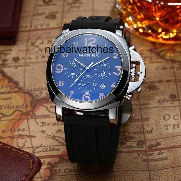 Designer Watchs Pam Luxury Brand Panerai Men's Top Fashion Watch Strap Date Multi-fonction Marine décontractée Marine étanche Montreuse-bracelet en acier inoxydable H