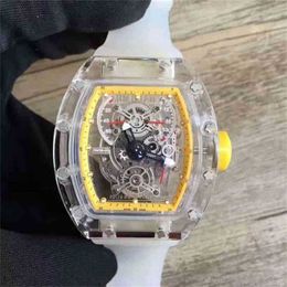 Designer Horloges Riichardsmilers uxury Datum Zakelijk Vrije tijd Rm56-01 Volautomatisch Mechanisch Transparante kast Trend Tape LY