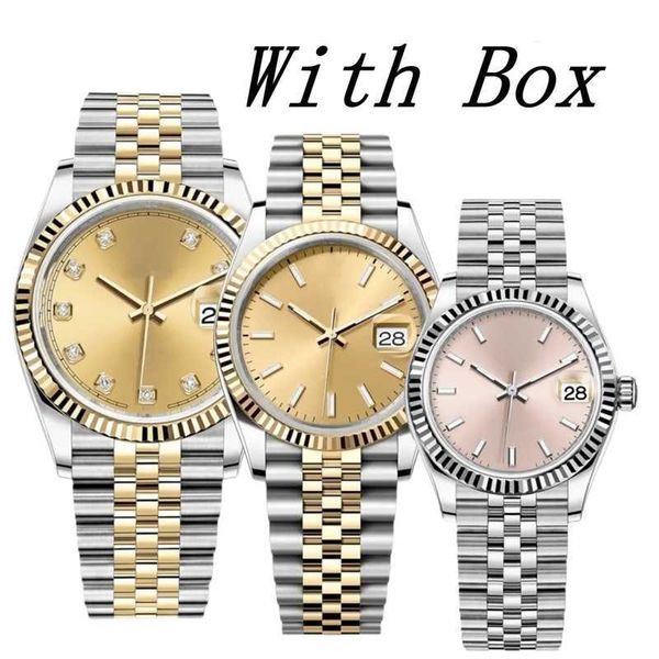 Relojes de diseño Roles Reloj para hombre Fecha de alta calidad Simplemente automático para mujer Diseñador para hombre 31 mm 36 mm Oro rosa Relojes de pulsera clásicos al por mayor Cy