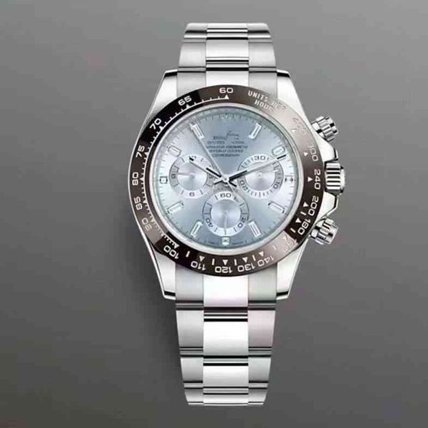 Montres de créateurs Rolx SUPERCLONE Datejust 4130 3k Date 7750 9001 Mens mécanique Ditongna trois yeux six aiguilles en acier ceinture multifonctionnelle X