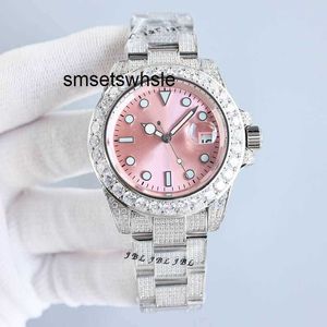 Relojes de diseñador Reloj 42 mm Diamante rosa Clásico Correa de metal original Reloj de negocios de moda mecánica informal Montre de Luxe