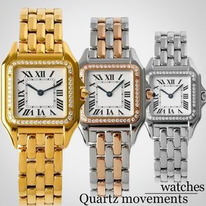 Ontwerper Horloges Horloges Hoge kwaliteit Vrouwbeweging Horloges Quartz Beweging 22 of 27 mm Grootte Roestvrijstalen diamanten wijzerplaat saffier mode mode luxe vrouw horloges