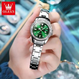 Diseñador relojes mujer Reloj de mujer de alta calidad Reloj de diamantes moda ahuecado cuero acero esfera grande 34 mm hombres luminosos relojes casuales con caja 9945