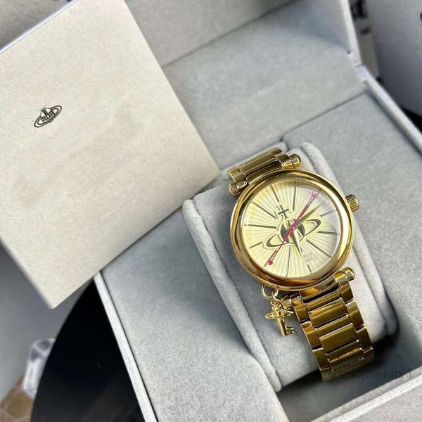 relojes de diseñador reloj de mujer viviane westwood viviane westwoods Reloj con pilas Reloj Western Empress Classic Saturn Colgante Gold Key Cuarzo