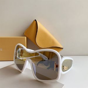 Designer Wave Mask-zonnebril Dame Gepersonaliseerde gezichtsmaskerbril Heren met geïntegreerde lenzen Strandfeestzonnebril 40121