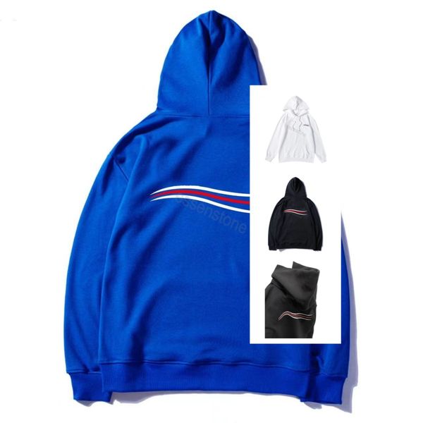 Diseñador Wave suéter sudaderas con capucha para hombre Otoño 23ss Diseñador Sudaderas con capucha Sudaderas con capucha Hip Hop Impresión de letras de alta calidad Azul blanco negro gris Tops EUR S-2XL