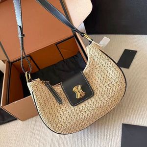 Diseñador tejido Paja Rafias Bolsa de axila Celiny Embrague Tote Bolso para mujer Bolso para hombre Pochette Bolsas de hombro Bolso de verano de lujo Viajes Crossbody Tarde Bolsas de playa